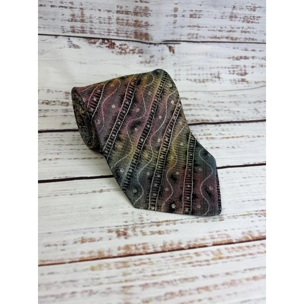 Missoni Cravatte Multicolor Rainbow Silk Tie Casual Vintage Made In Italy